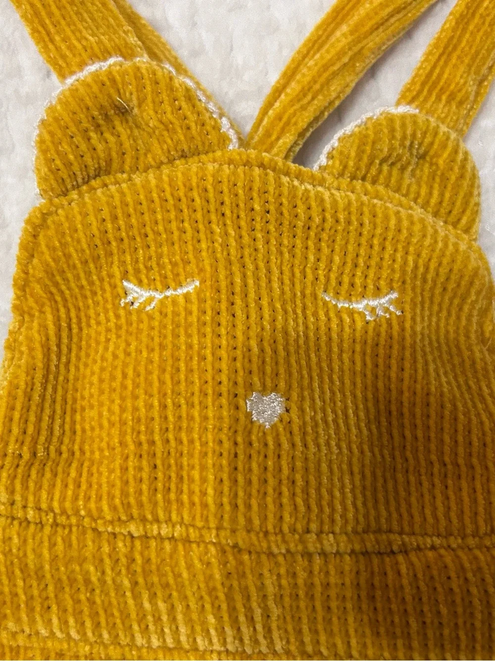 Adorable Nannette Baby mustard yellow corduroy dress in size 3-6 months.